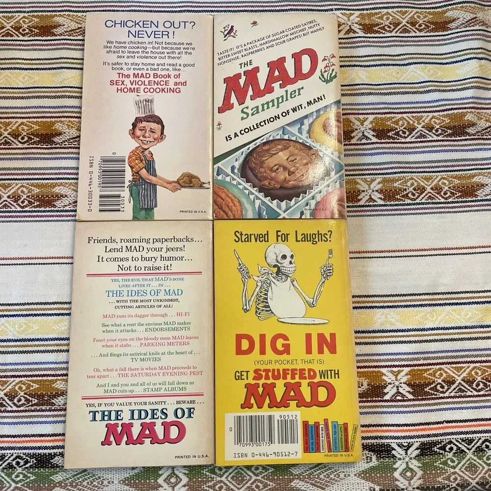 Vintage‎ Mad Magazine Paperback Lot 4 Books